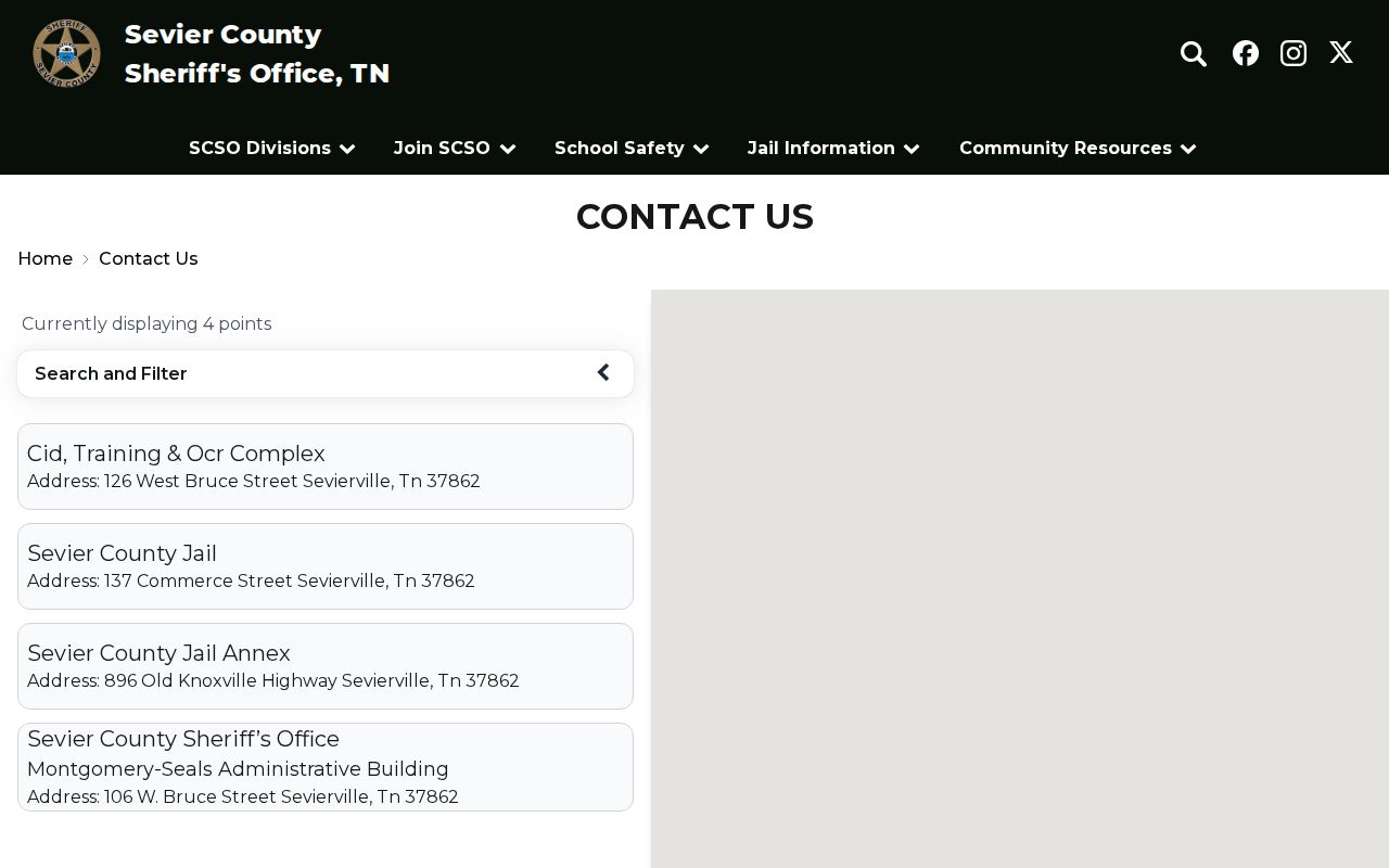 Sevier County arrest history sheriff contact channels